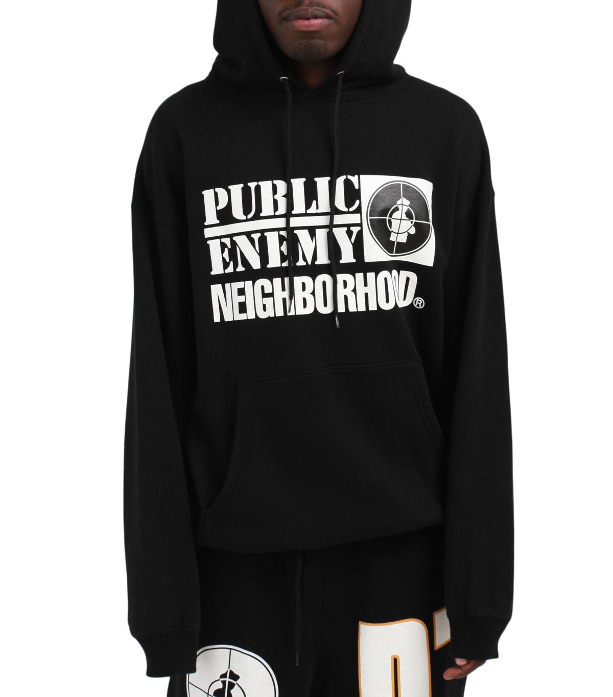 Neighborhood x Public Enemy Sweatparka Long Sleeve Black | SOMEWHERE
