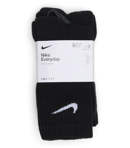 Nike Everyday Cushioned Crew Socks Black | SOMEWHERE