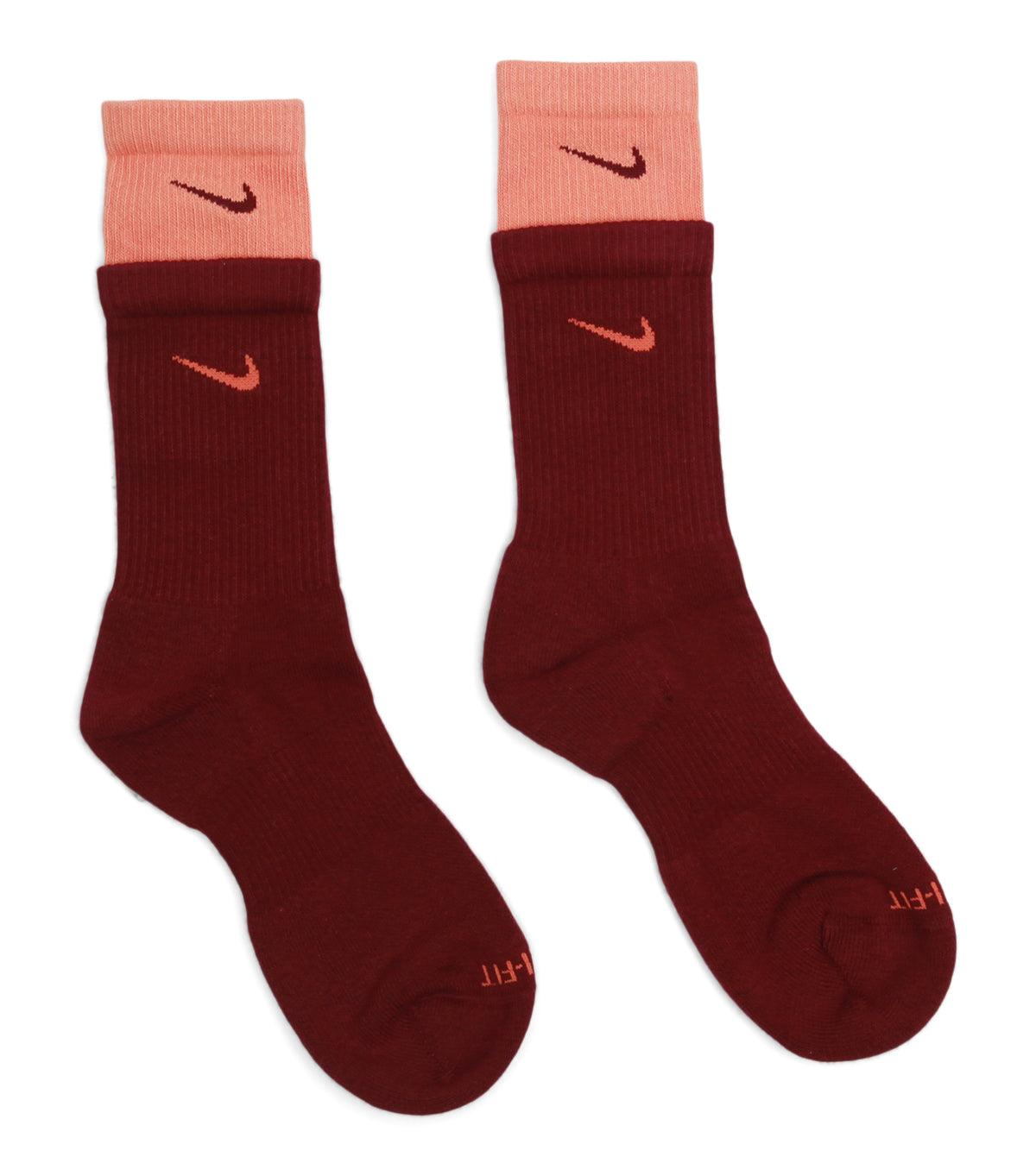 Nike Everyday Plus Cushioned Crew Socks Maroon