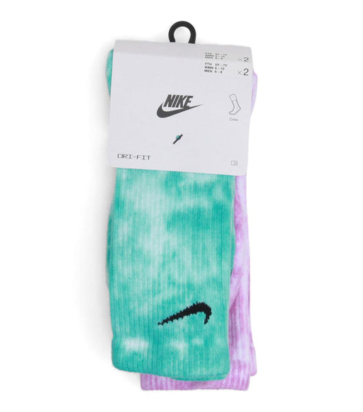 Nike Everyday Plus Tie Dye Crew Socks Blue Multi | SOMEWHERE