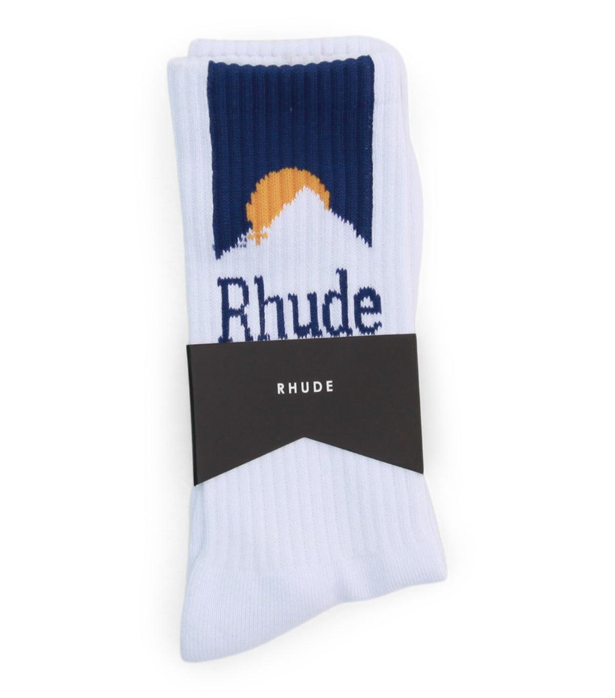 Rhude Mountain Logo Sock Navy