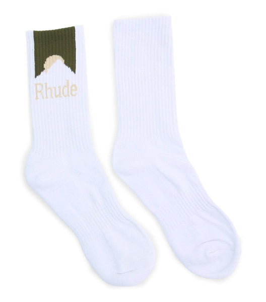Rhude Mountain Logo Sock Olive | SOMEWHERE