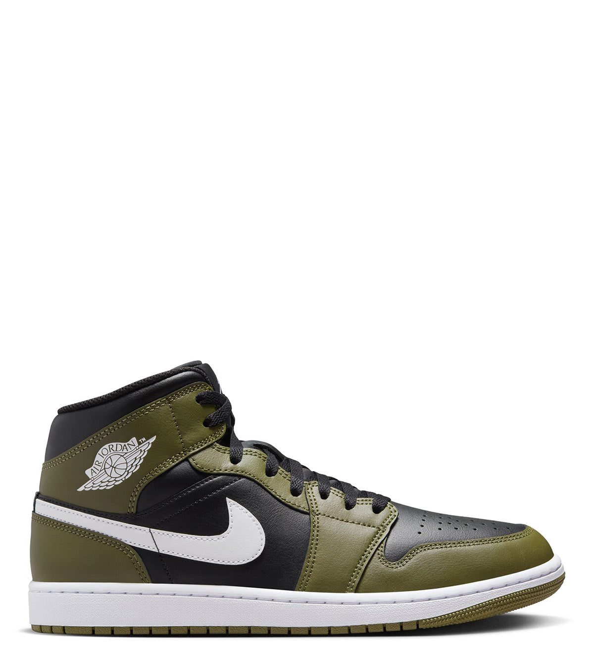 Jordan Air Jordan 1 Mid Black White Medium Olive