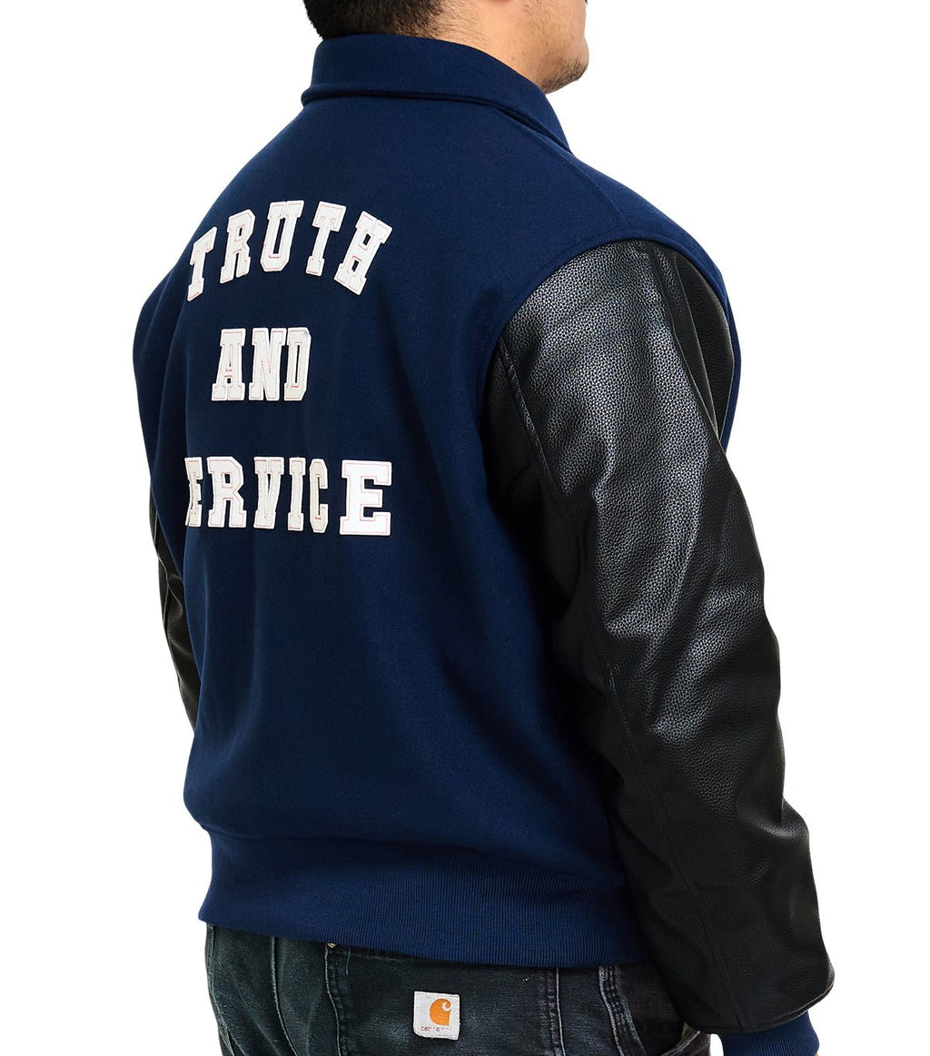 Jordan x Howard University Varsity Jacket Blue - SOMEWHERE