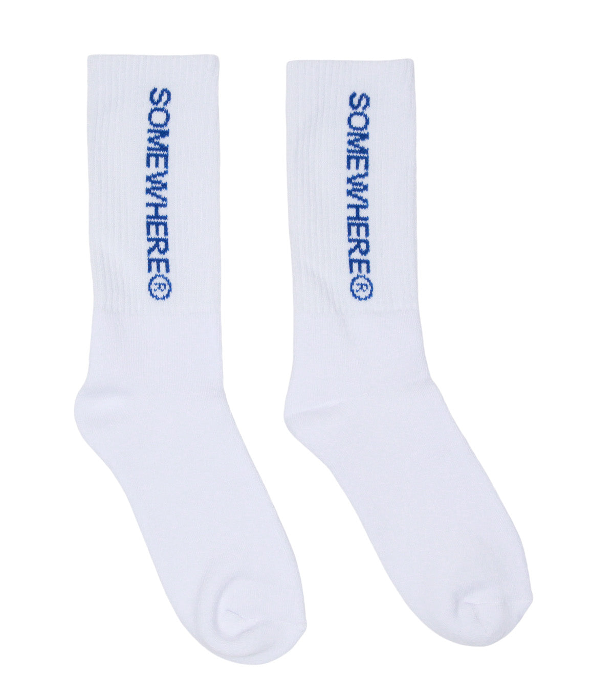 SOMEWHERE Original Crew Socks White