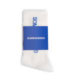 SOMEWHERE Original Crew Socks White - SOMEWHERE