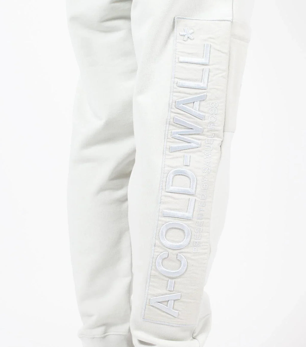 A-COLD-WALL* Logo Embroidery Sweat Pant White | SOMEWHERE