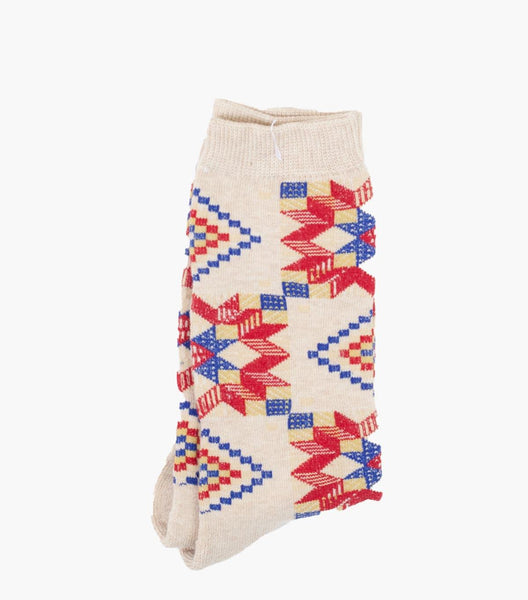 Anonymous Ism American Quilt Crew Sock Oatmeal | SOMEWHERE