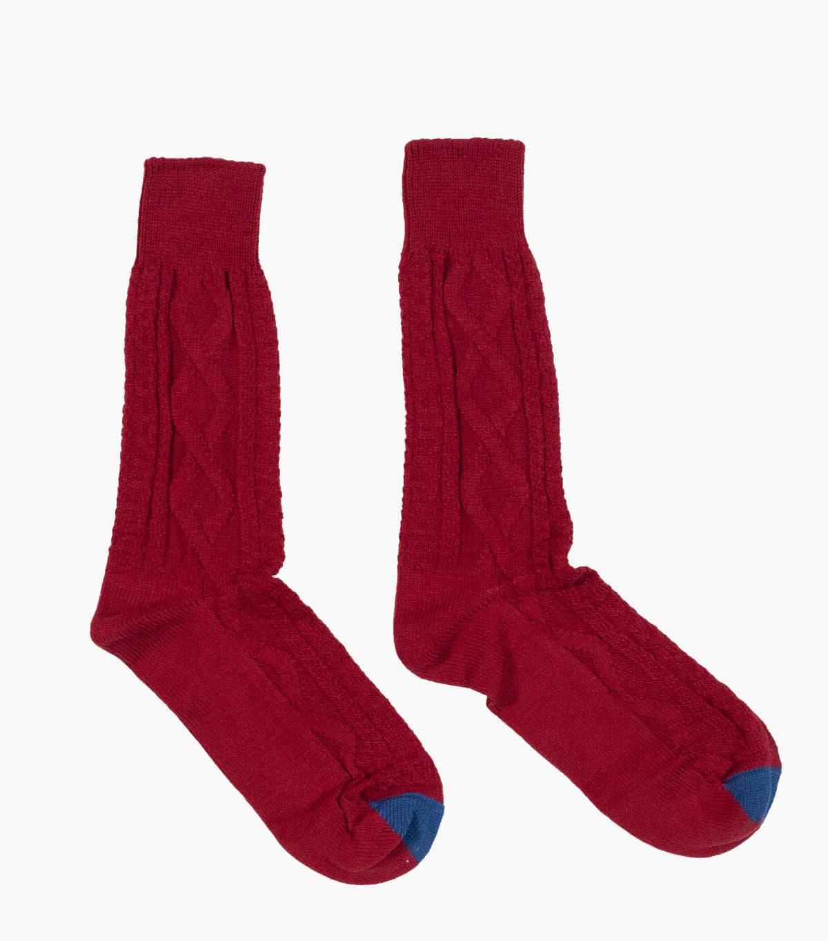 Anonymous Ism Cable Crew Sock Red