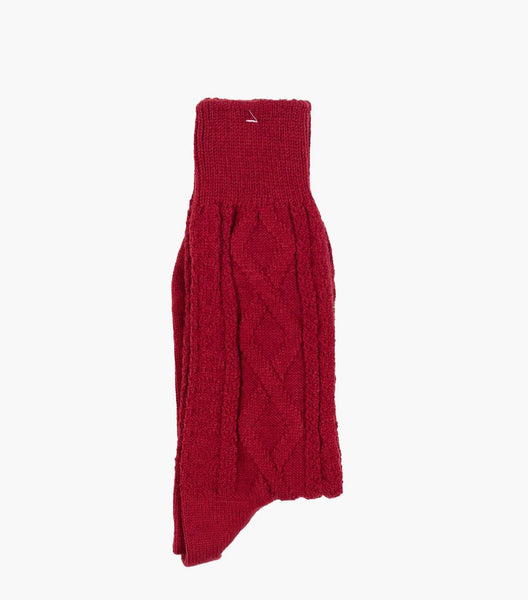 Anonymous Ism Cable Crew Sock Red | SOMEWHERE