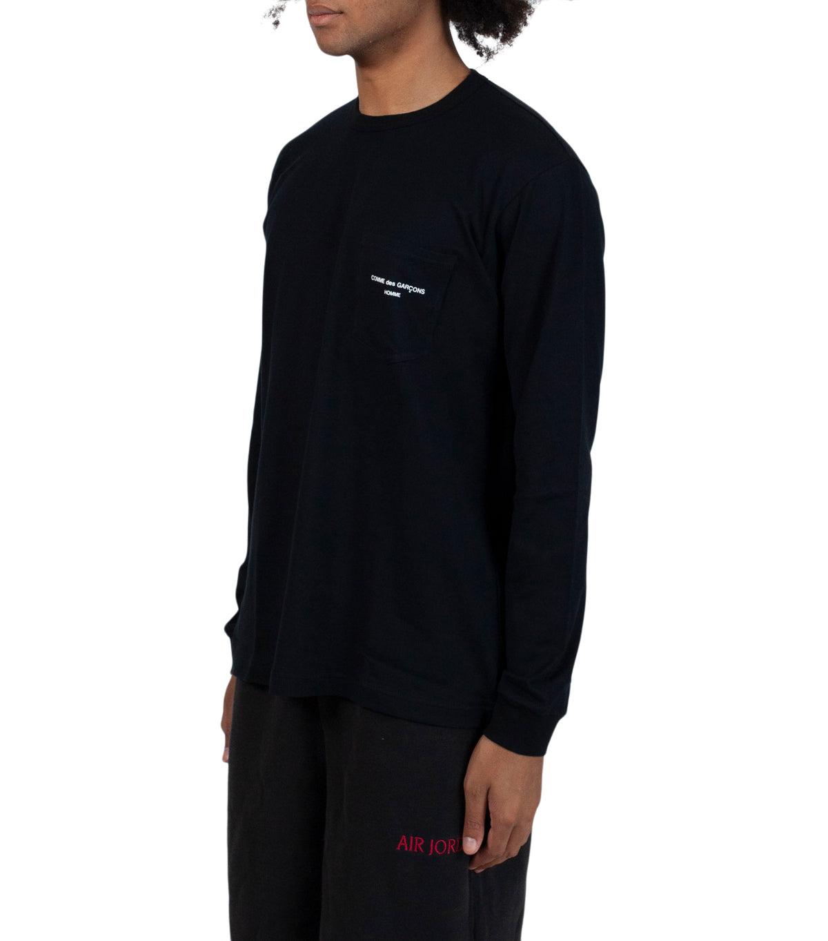 CdG Homme Long Sleeve T-Shirt Black | SOMEWHERE
