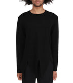 CdG Homme Plus Asymmetric Sweater Black | SOMEWHERE