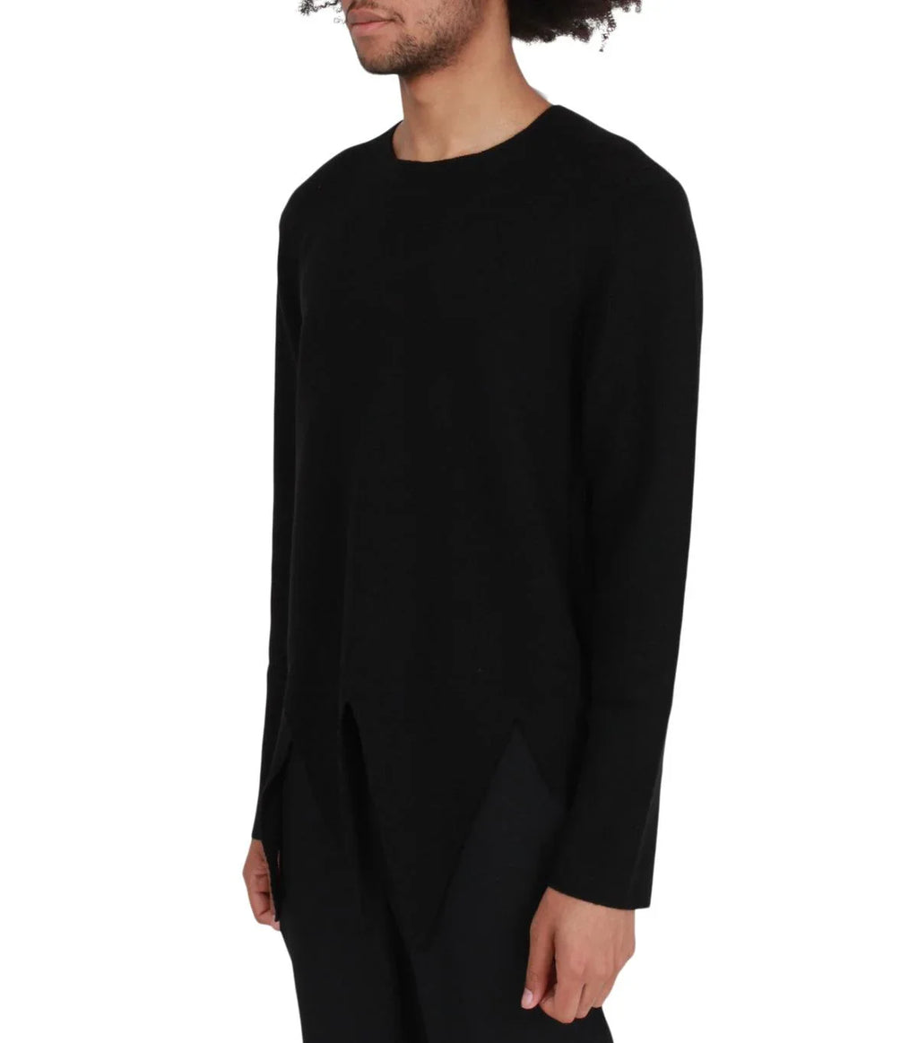 CdG Homme Plus Asymmetric Sweater Black | SOMEWHERE