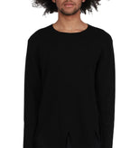 CdG Homme Plus Asymmetric Sweater Black | SOMEWHERE