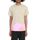 CdG Homme Plus Asymmetrical T-Shirt Tan Multi | SOMEWHERE