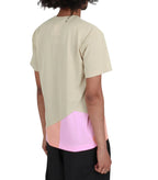 CdG Homme Plus Asymmetrical T-Shirt Tan Multi | SOMEWHERE