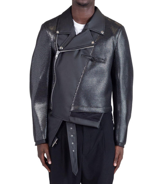 CdG Homme Plus Leather Jacket Black