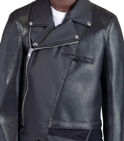 CdG Homme Plus Leather Jacket Black | SOMEWHERE