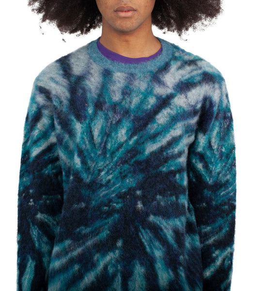 CdG Homme Plus Mohair Tie Dye Sweater Blue | SOMEWHERE