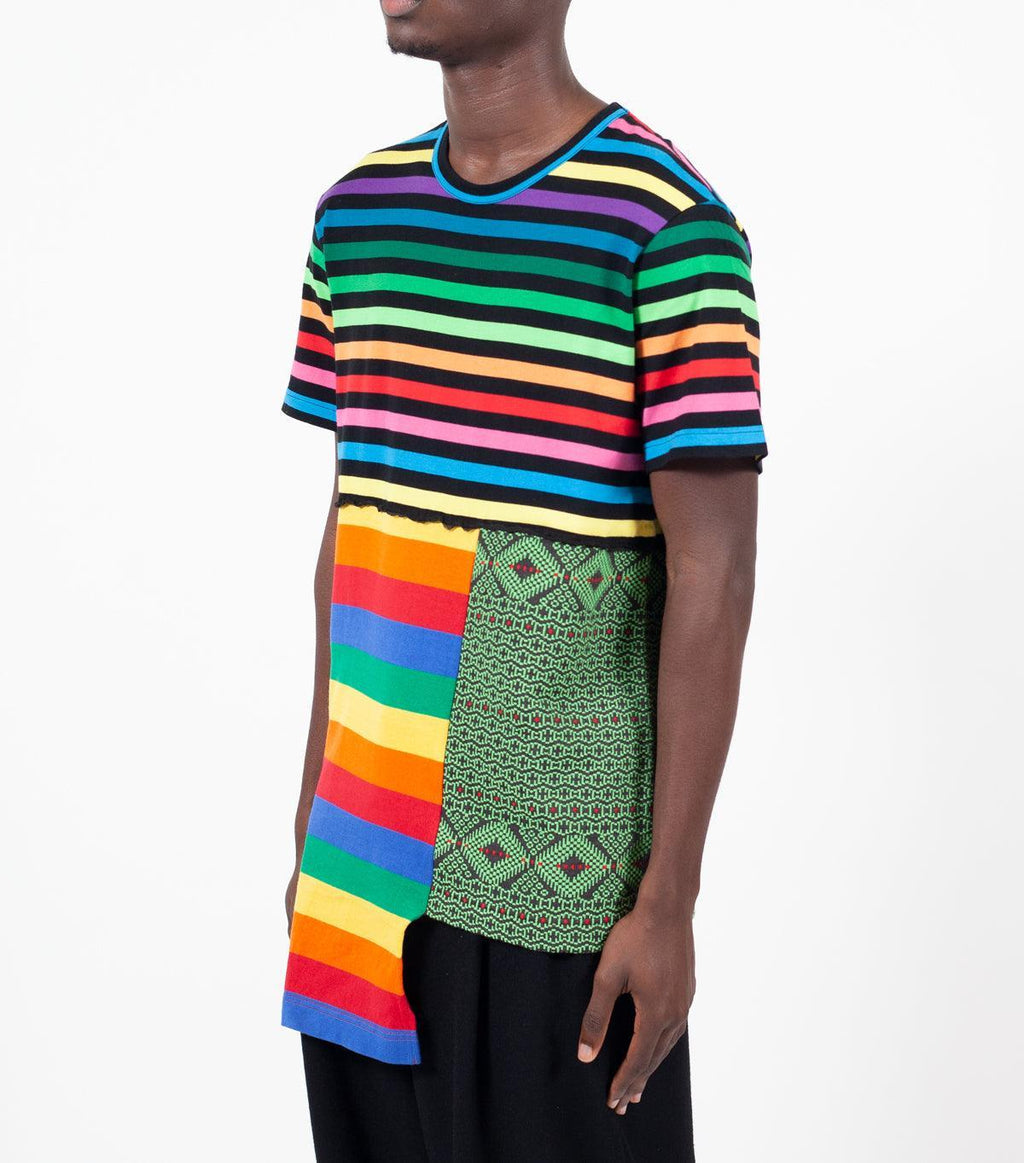 CdG Homme Plus Patchwork T-Shirt Multi Color | SOMEWHERE