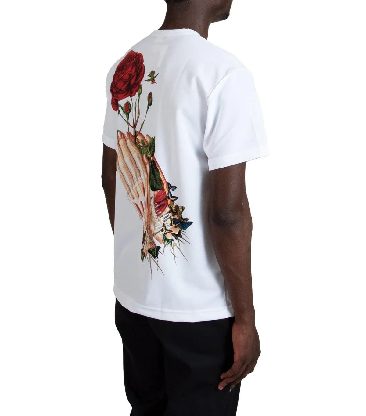CdG Homme Plus Praying Hands T-Shirt White | SOMEWHERE