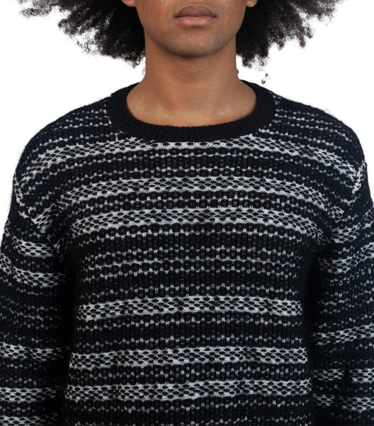 CdG Homme Plus Striped Sweater Black White | SOMEWHERE