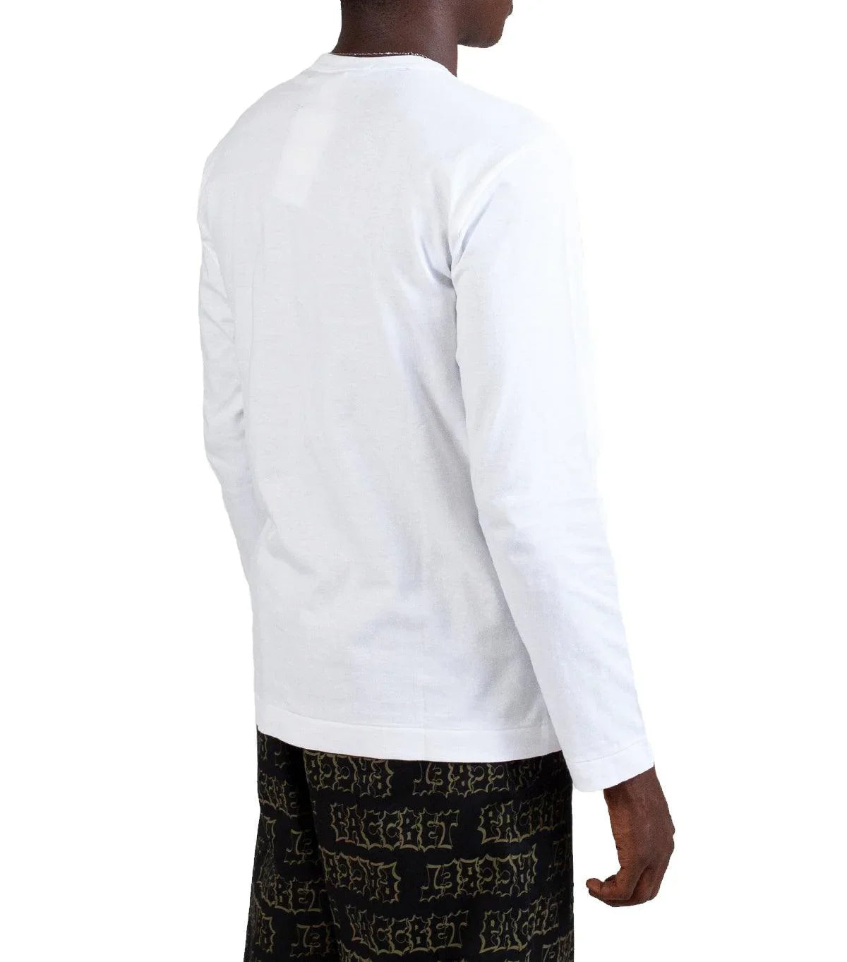CdG PLAY Graphic Long Sleeve T-Shirt White | SOMEWHERE