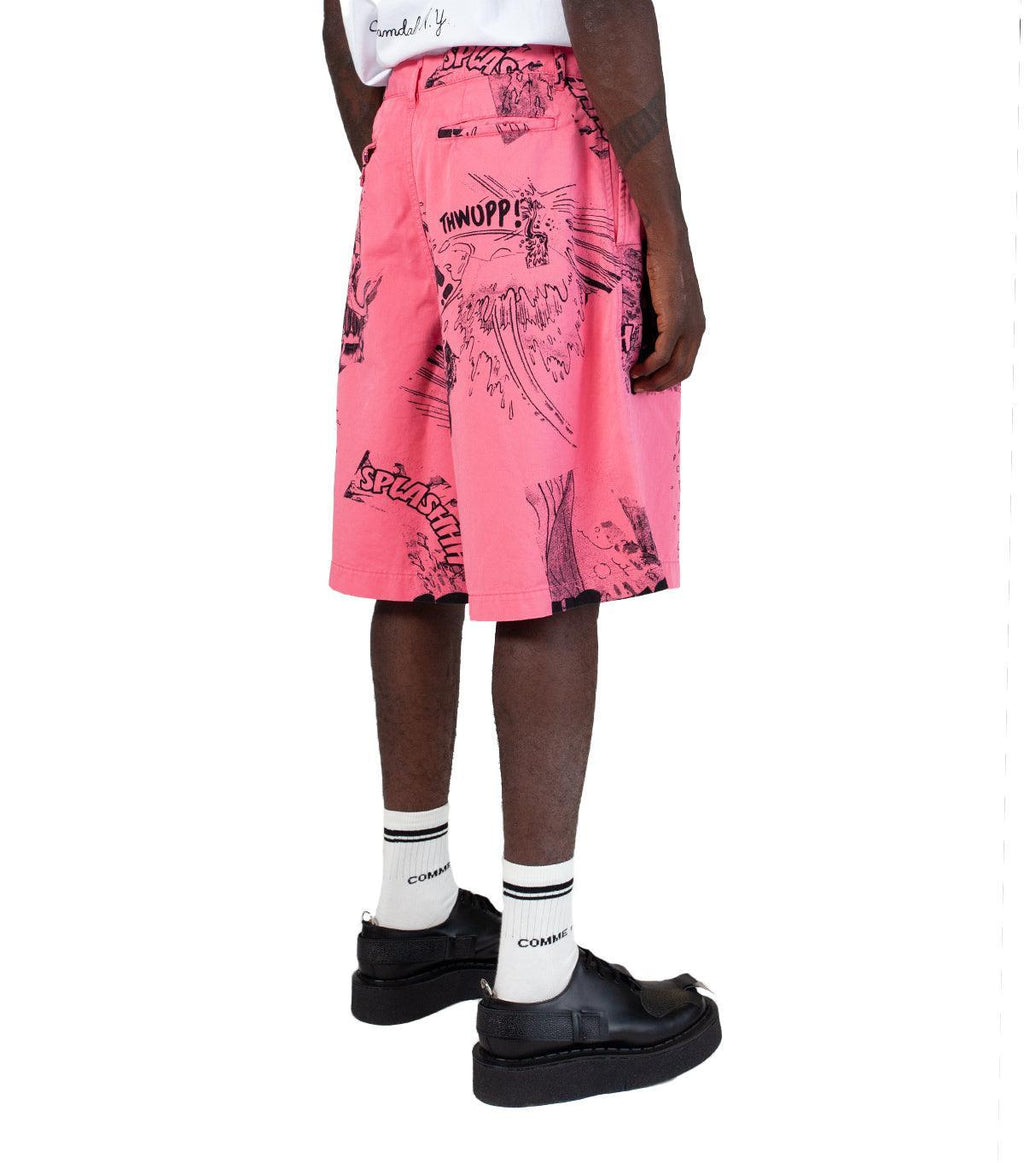 CdG SHIRT Graphic Shorts Pink | SOMEWHERE