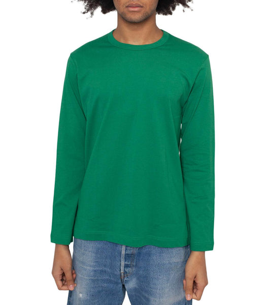 CdG SHIRT Rear Logo Long Sleeve T-Shirt Green