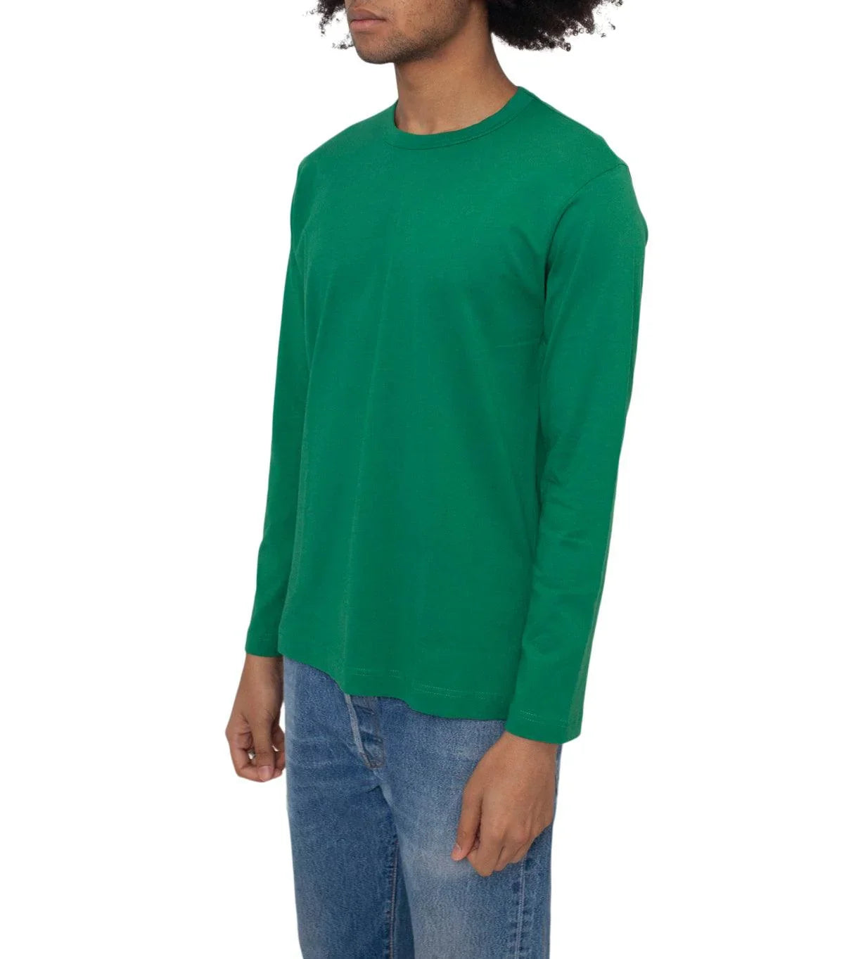 CdG SHIRT Rear Logo Long Sleeve T-Shirt Green | SOMEWHERE