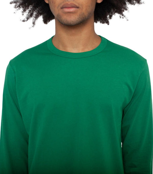 CdG SHIRT Rear Logo Long Sleeve T-Shirt Green | SOMEWHERE