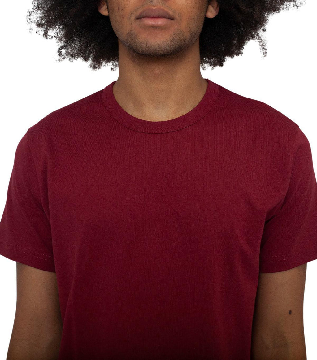CdG SHIRT Rear Logo T-Shirt Burgundy | SOMEWHERE