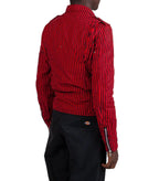 CdG SHIRT Striped Woven Jacket Red | SOMEWHERE