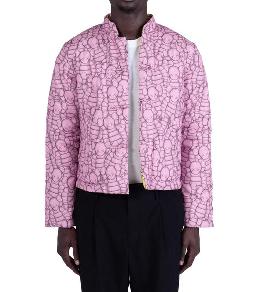 CdG SHIRT x Kaws Woven Reversible Jacket Pink