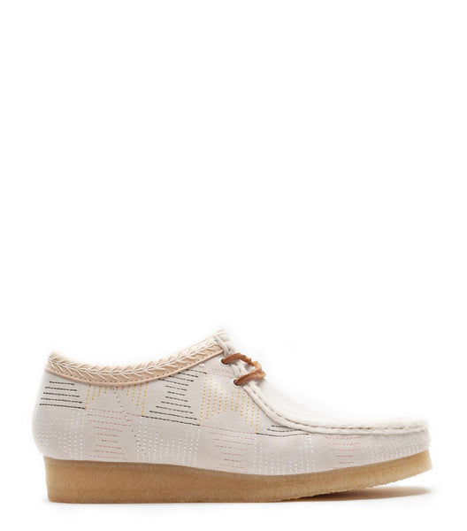 Clarks Wallabee Lo Hairy Suede Off White