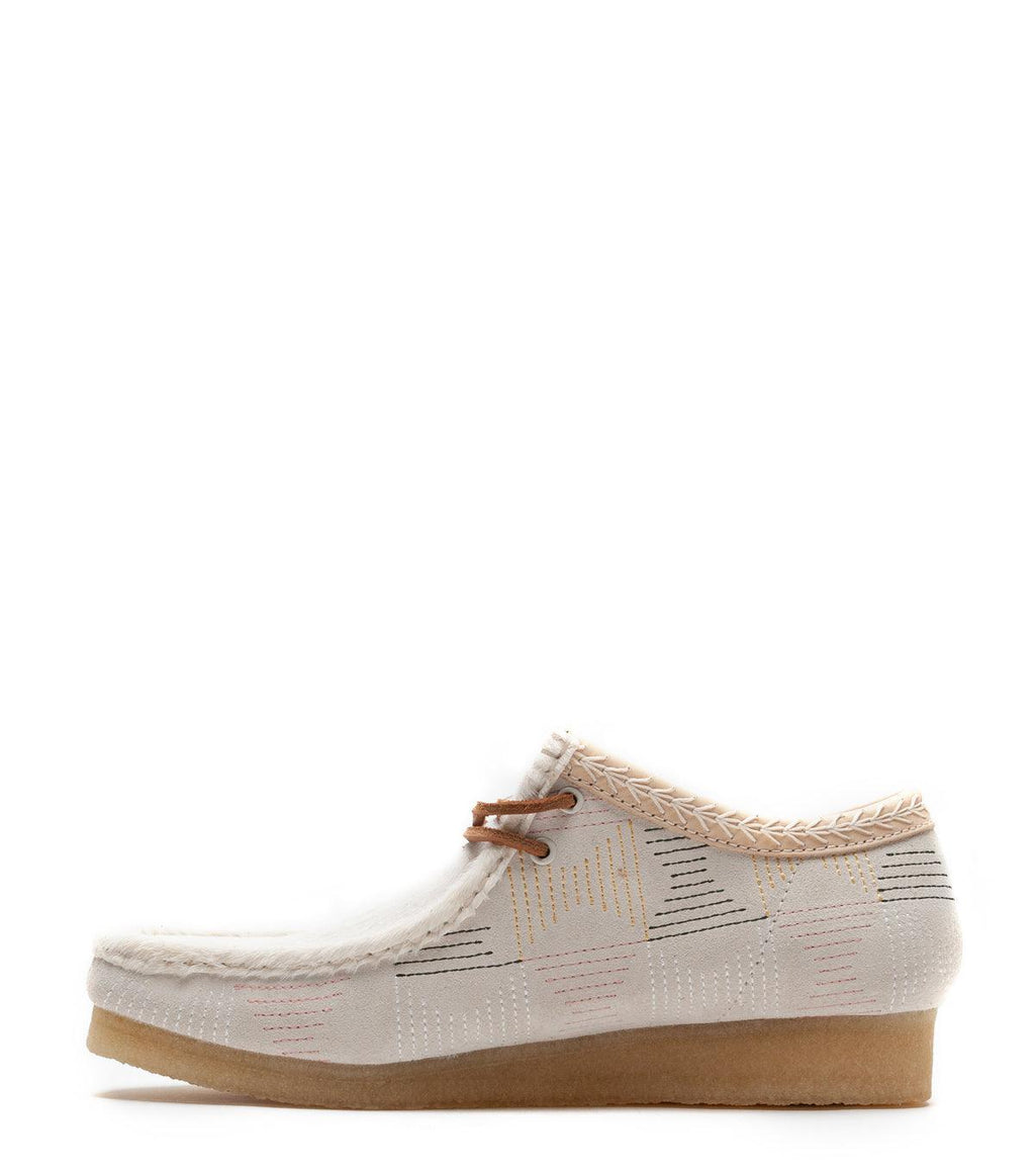 Clarks Wallabee Lo Hairy Suede Off White | SOMEWHERE