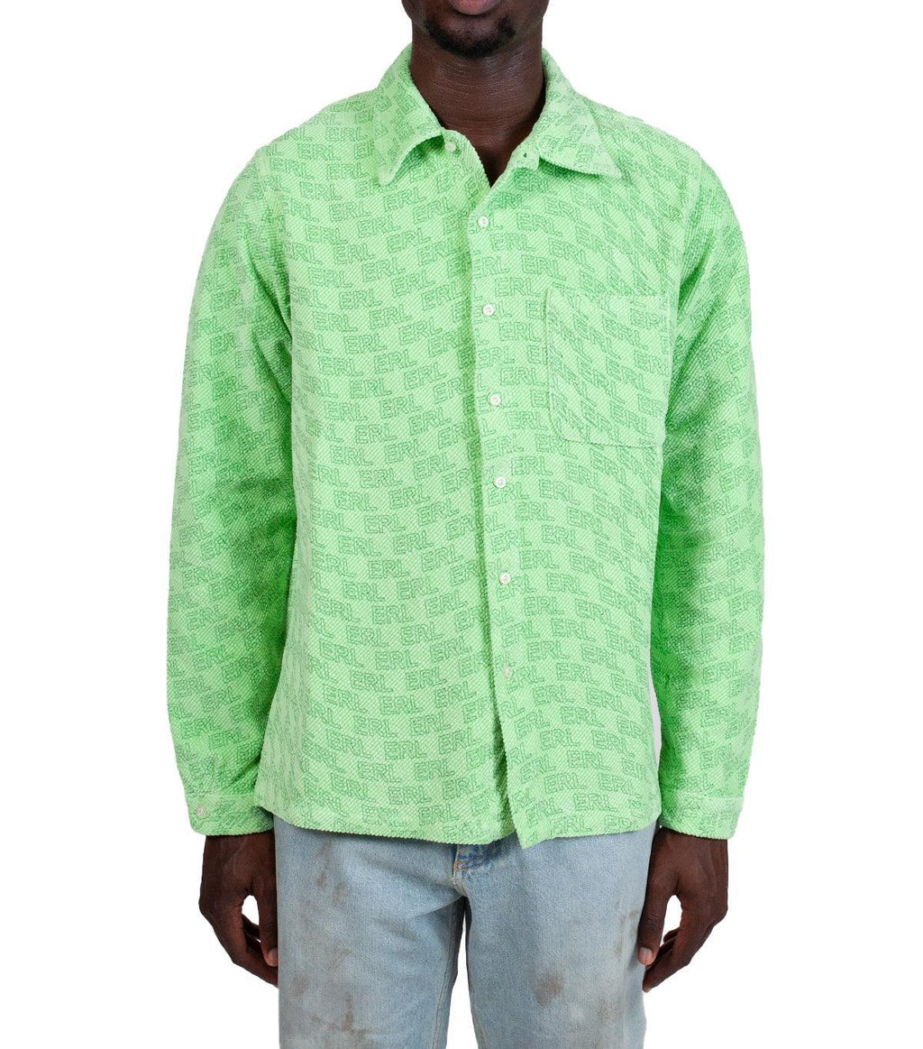 ERL Straight Hem Shirt Green | SOMEWHERE