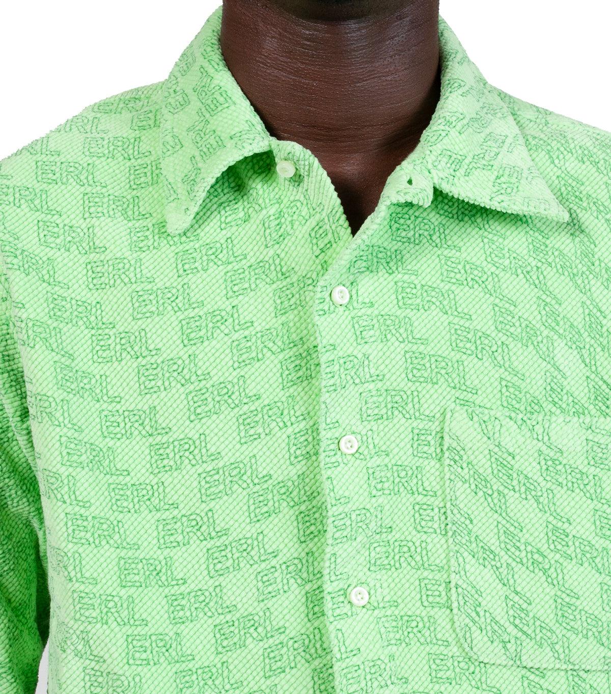 ERL Straight Hem Shirt Green | SOMEWHERE