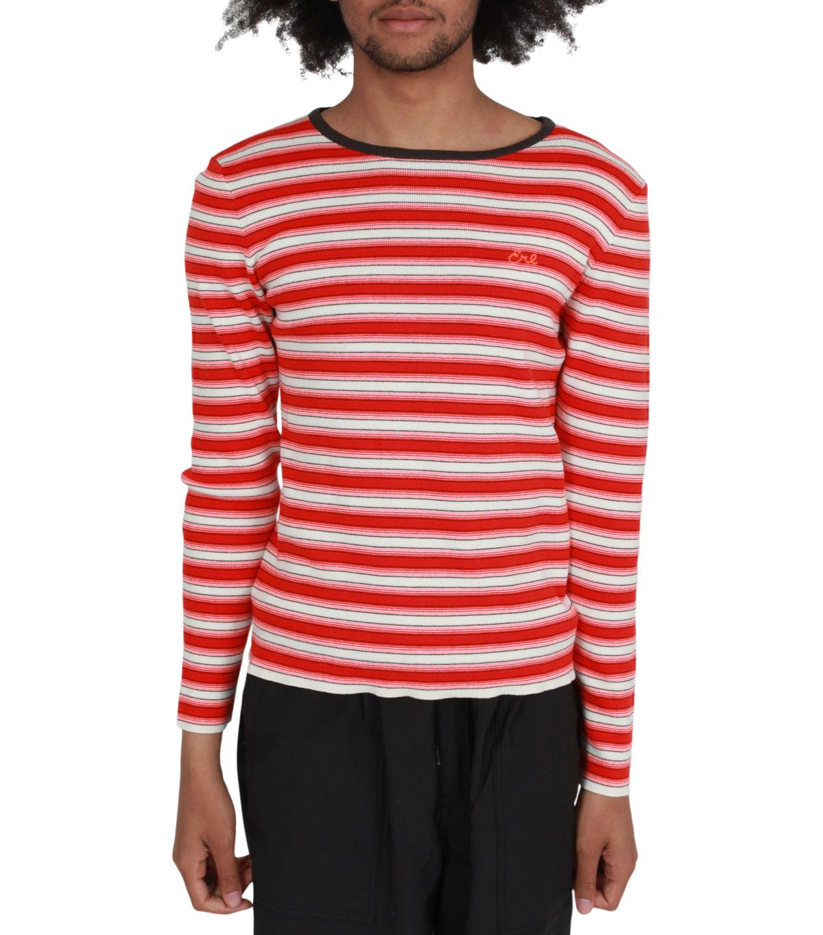 ERL Striped Crewneck Red