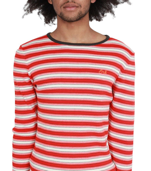 ERL Striped Crewneck Red | SOMEWHERE