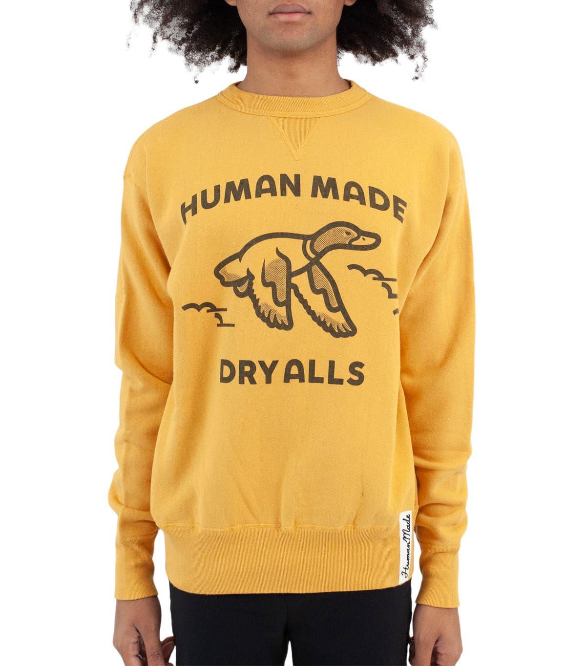Human Made Crewneck Sweatshirt Duck Yellow | SOMEWHERE