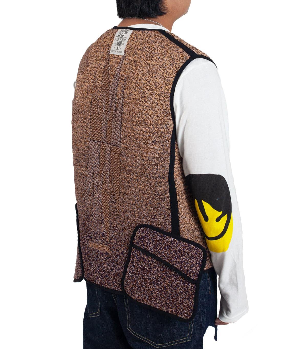 Kapital 3D Knit Hyper Chimayo Vest Gold | SOMEWHERE