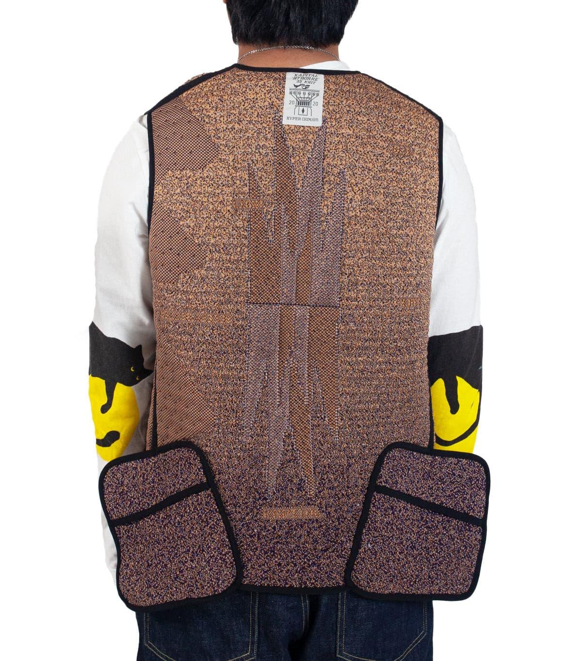 Kapital 3D Knit Hyper Chimayo Vest Gold | SOMEWHERE