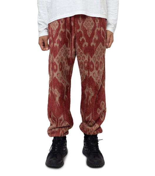 Kapital Java Kasuri Fleece Easy Pants Red