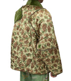 Kapital Rayon Satin Quilting Camo Kesa Sham Bomber Jacket (Beautiful Vietnam) Khaki | SOMEWHERE