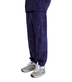 Needles Papillon Velour Zipped Track Pants Navy Bordeaux | SOMEWHERE
