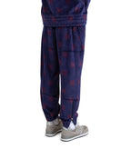 Needles Papillon Velour Zipped Track Pants Navy Bordeaux | SOMEWHERE