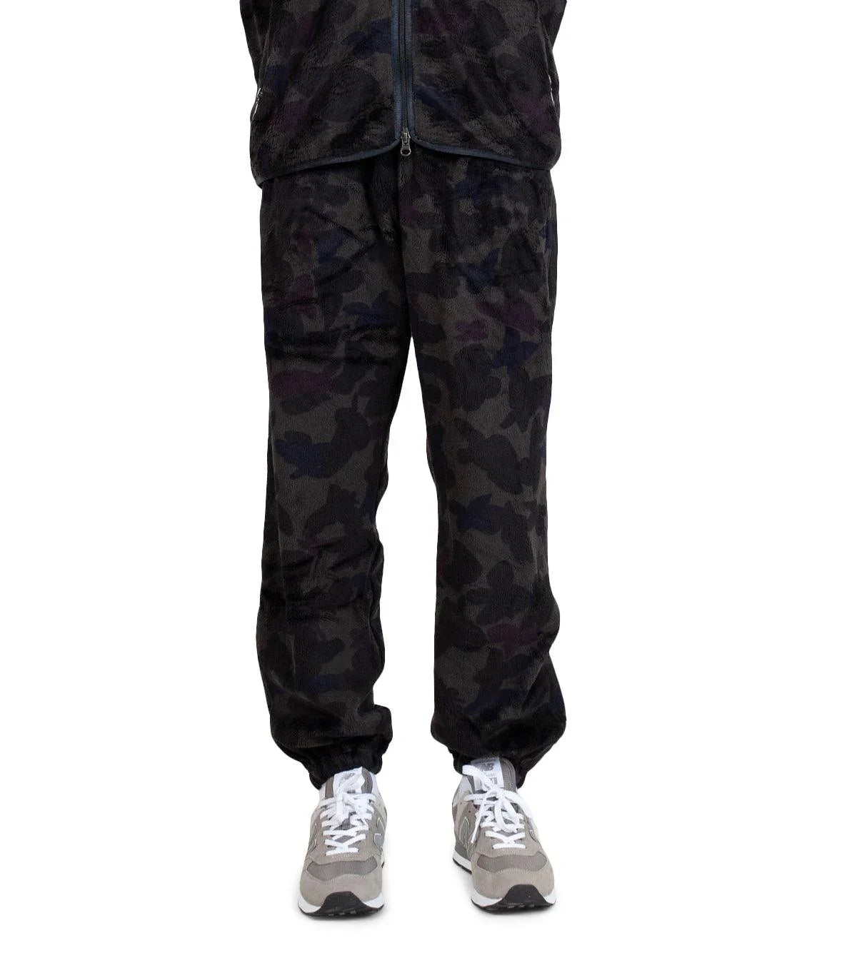 Needles Zipped W.U. Pants Micro Fur Papillon Camo Black | SOMEWHERE