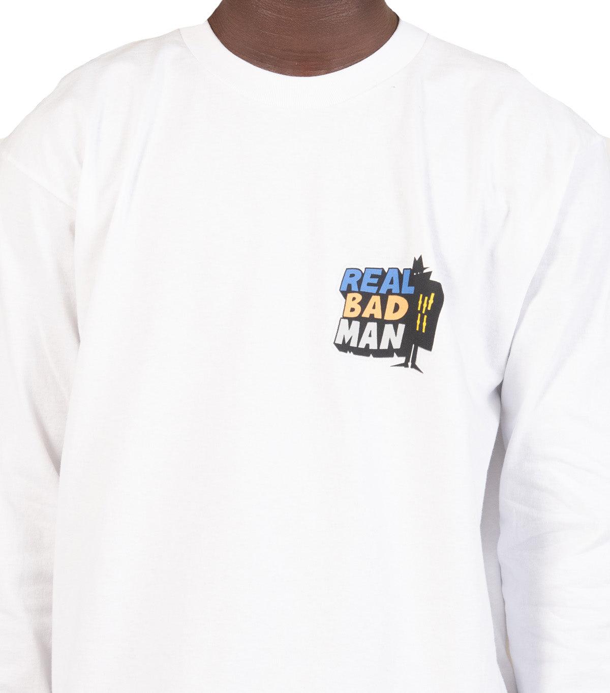 Real Bad Man Volume 9 Logo Long Sleeve T-Shirt White | SOMEWHERE