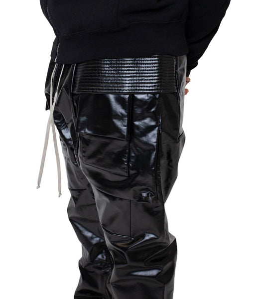 Rick Owens DRKSHDW Creatch Cargo Drawstring Pants Skinny Black | SOMEWHERE